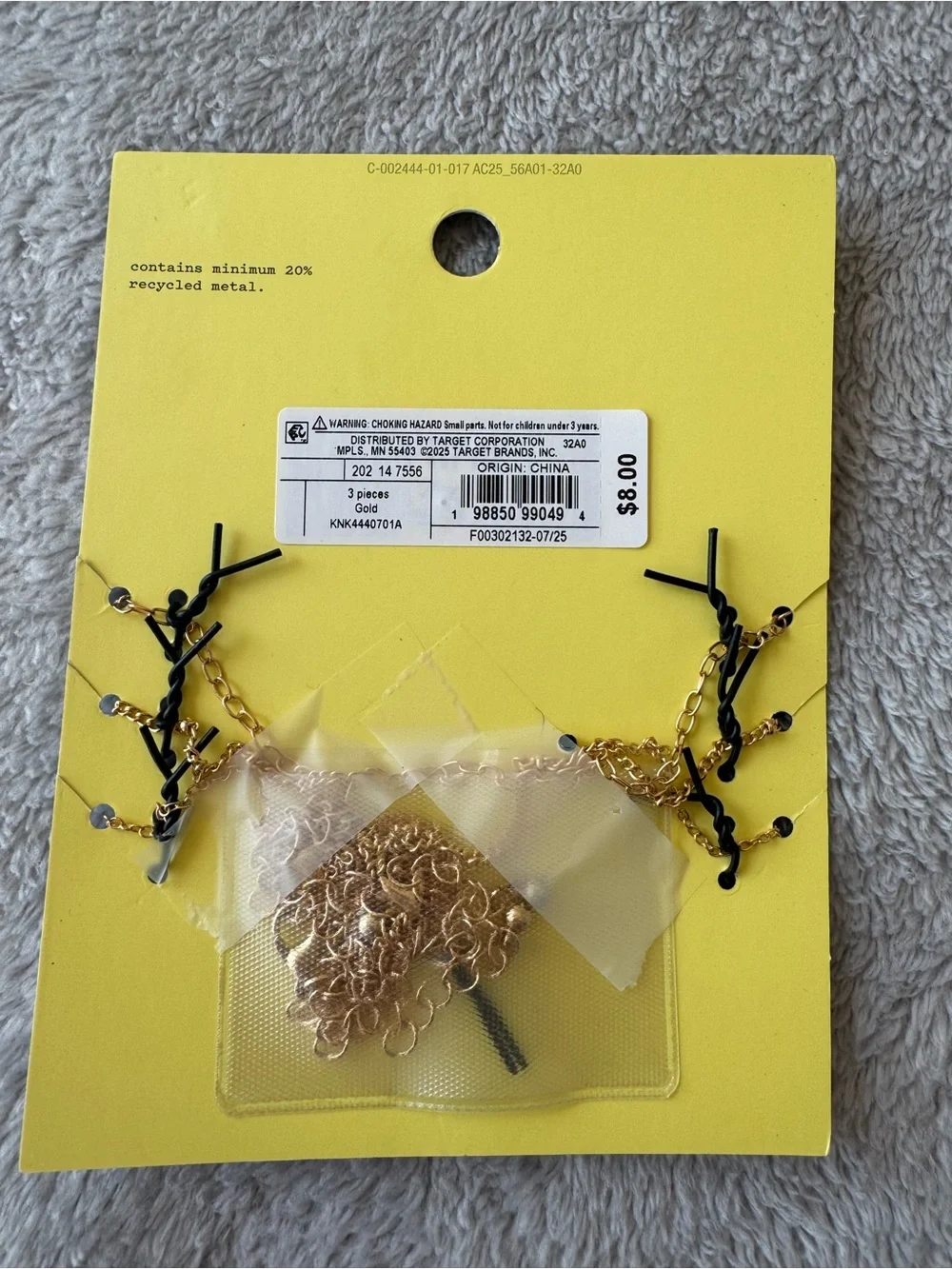 Lot of 3 Art House Jewelry Sets 8 pack of Rings and 2 Necklace 3-Packs